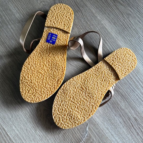 Savopoulos Greek Rose Gold Strappy Leather Sandals - Picture 8 of 10